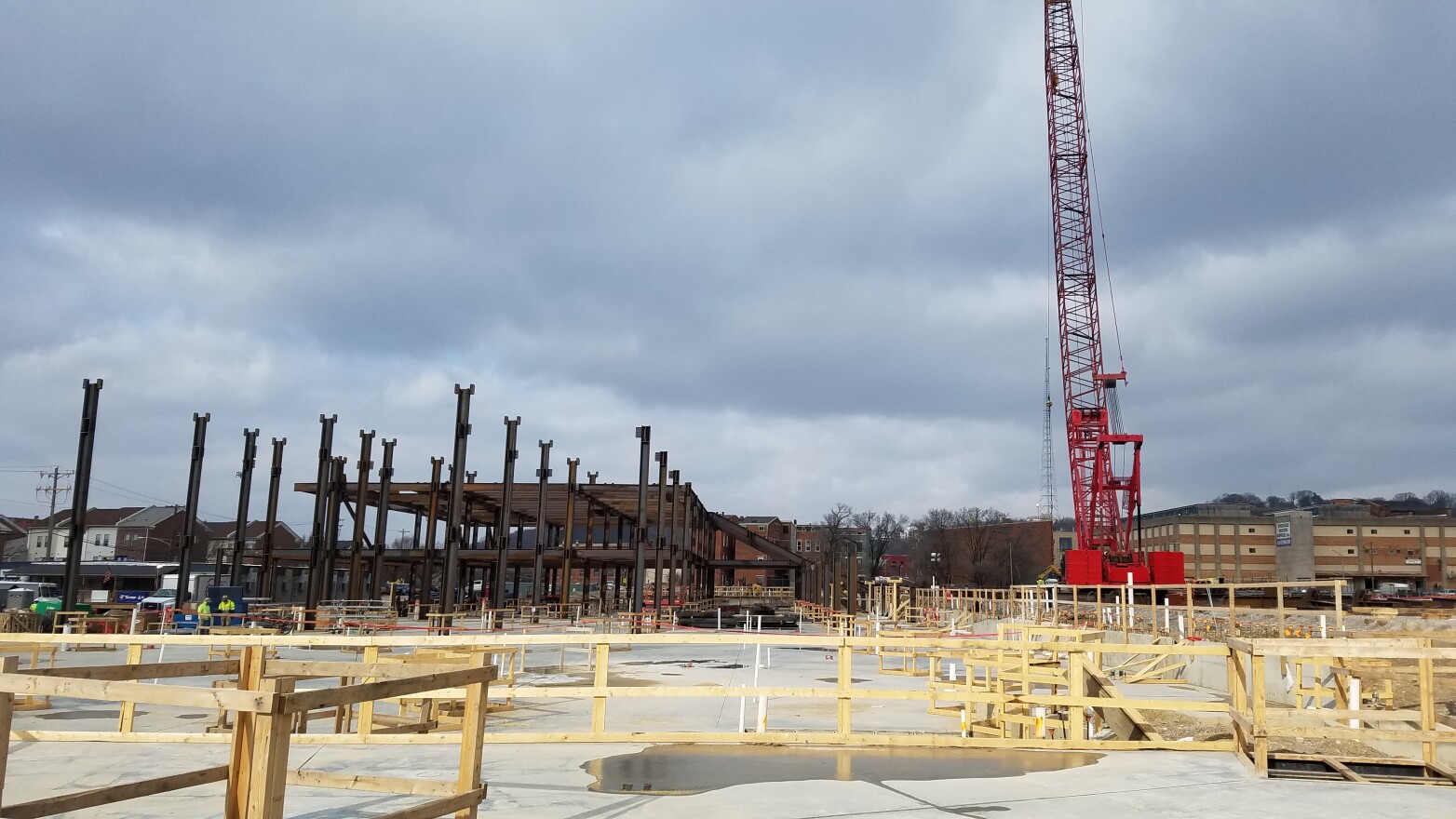 A year after breaking ground on the new FC Cincinnati stadium in the West End, the steel framework for the lower seating bowls is going up.